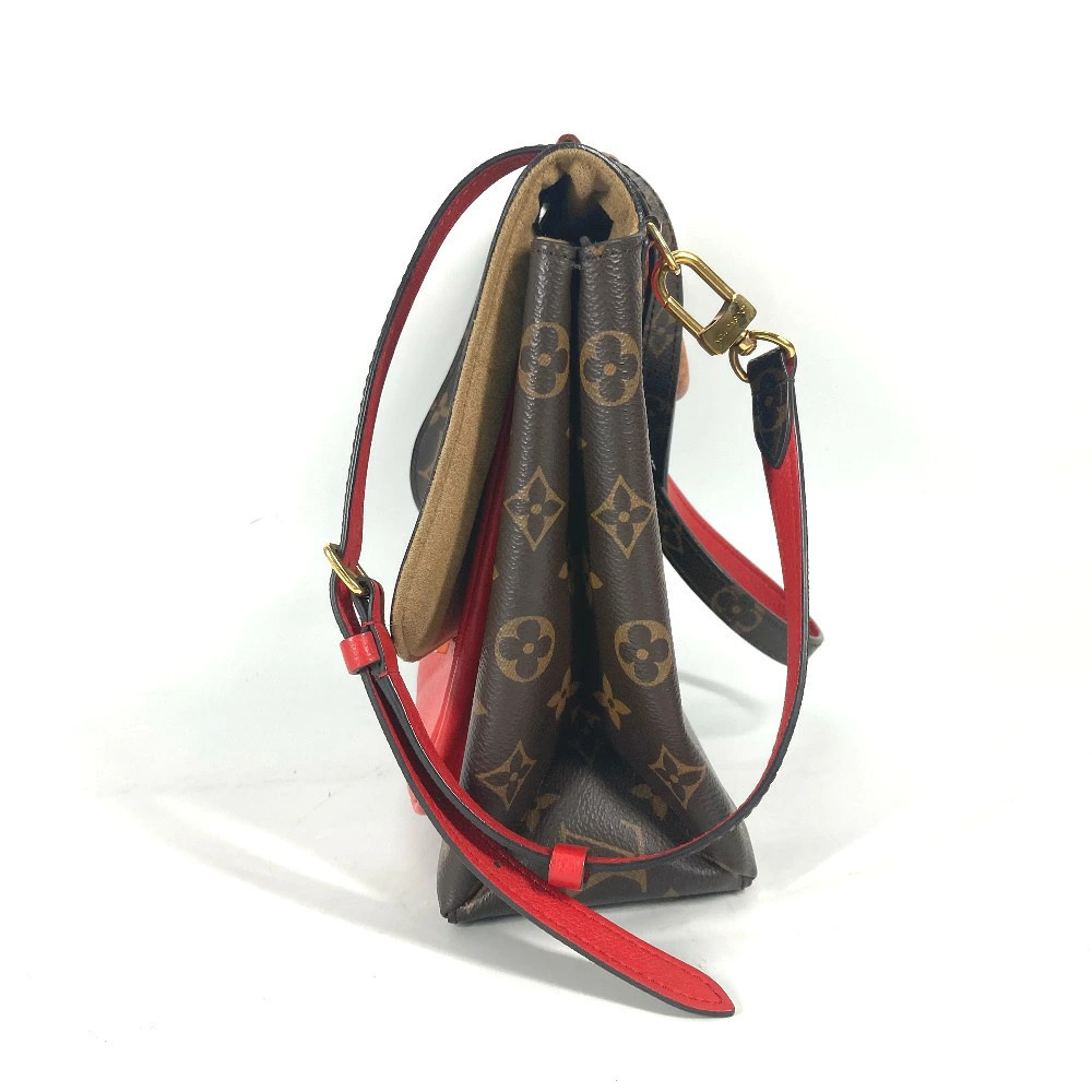 Louis Vuitton Crossbody Canvas Leather Bag Monogram Red Red Coquelicot Marignan - Picture 4 of 15